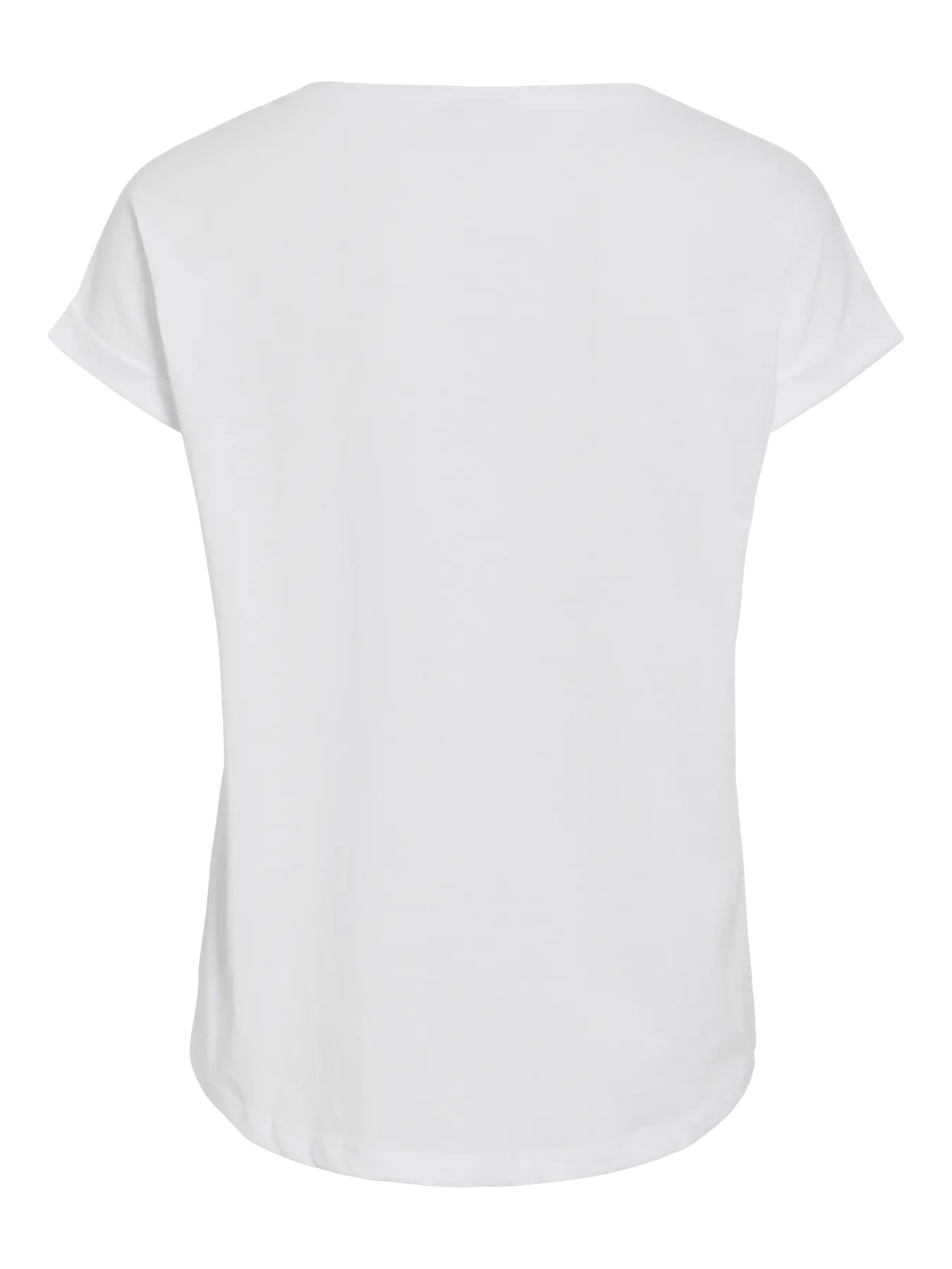 Hvid basis T-shirt i økologisk bomuld fra VILA
