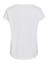 Hvid basis T-shirt i økologisk bomuld fra VILA