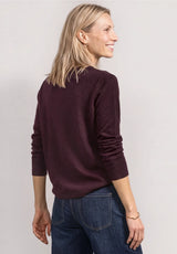 Street One Rolled Edge Sweater 303963 Rustic Rouge