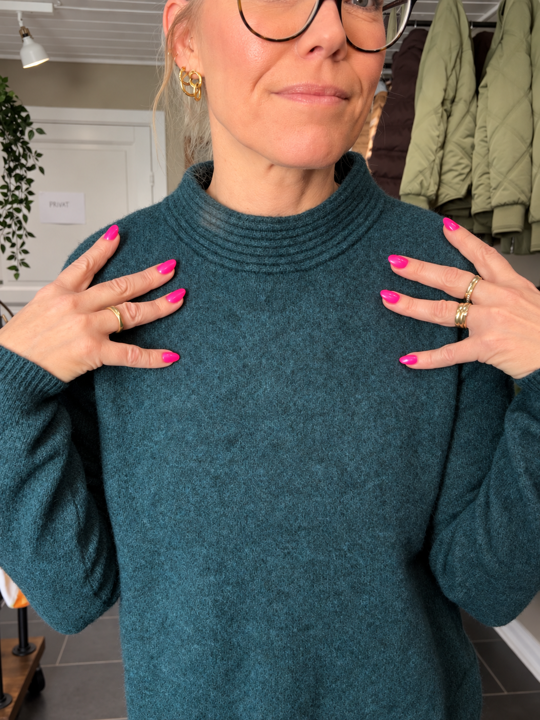 Mansted strik - Zoelle Yak Pullover – Emerald
