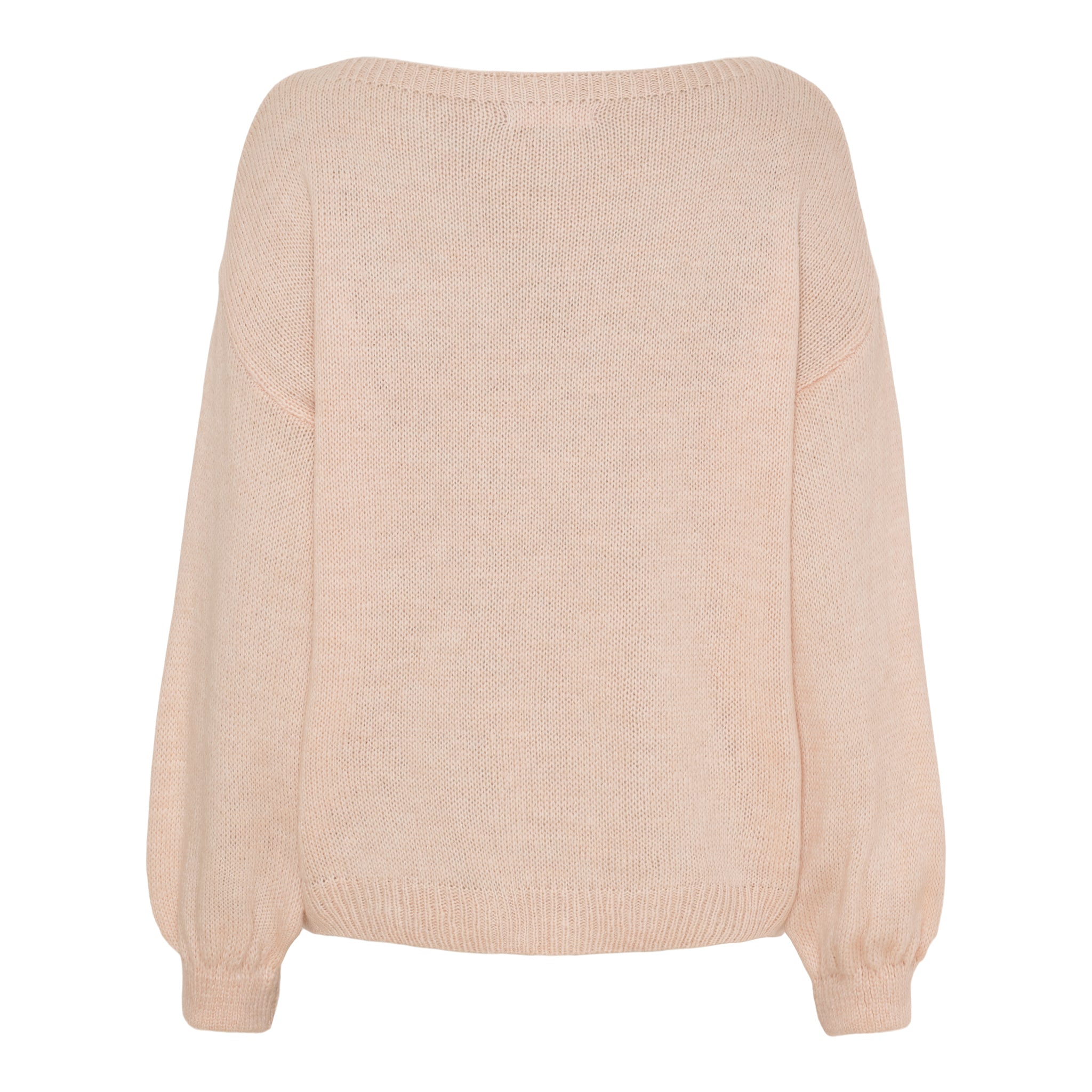 Hjertemønster og rund hals – Amarante Knit Old Rose