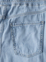 Street One Wide Leg Pants 378564 i lyseblå – høj talje, vide ben, elastisk linning med snøre og sidelommer – bomuld og lyocell