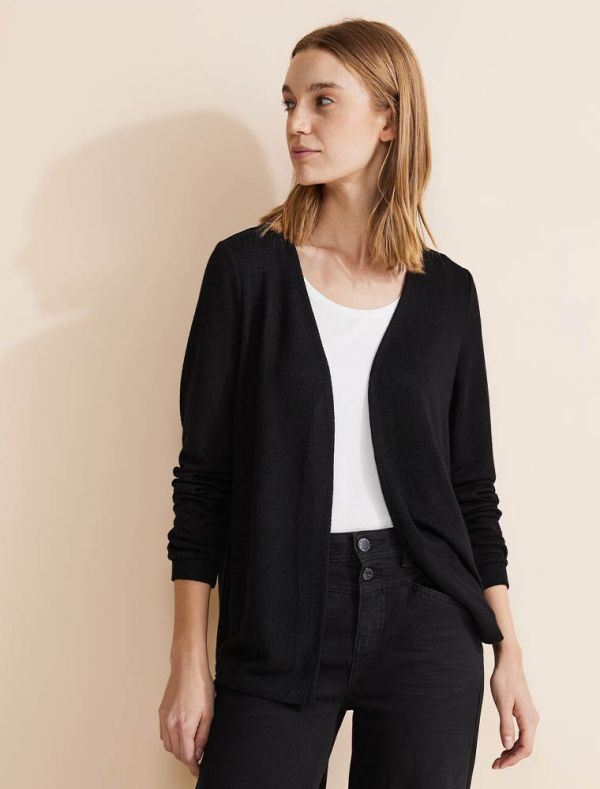 Street One Nette Summer Knit cardigan i sort – model 321103
