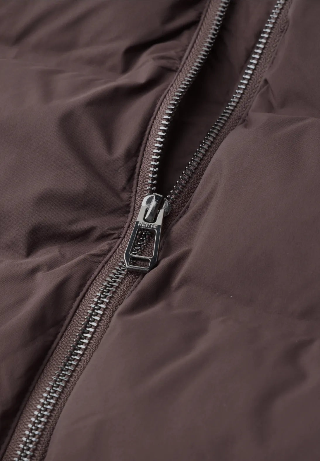 Street One Plummy Brown pufferjakke med sidelommer