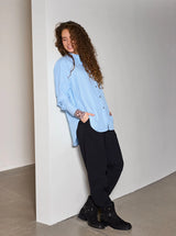 Black Colour Beate Barrel Pant sorte damebukser