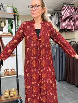 Cofur Goa Kaftan S224 dyb rød unika kjole