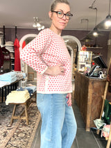 Mansted strikbluse økologisk bomuld