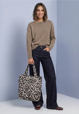 Street One shopper med leopardprint Multicolor
