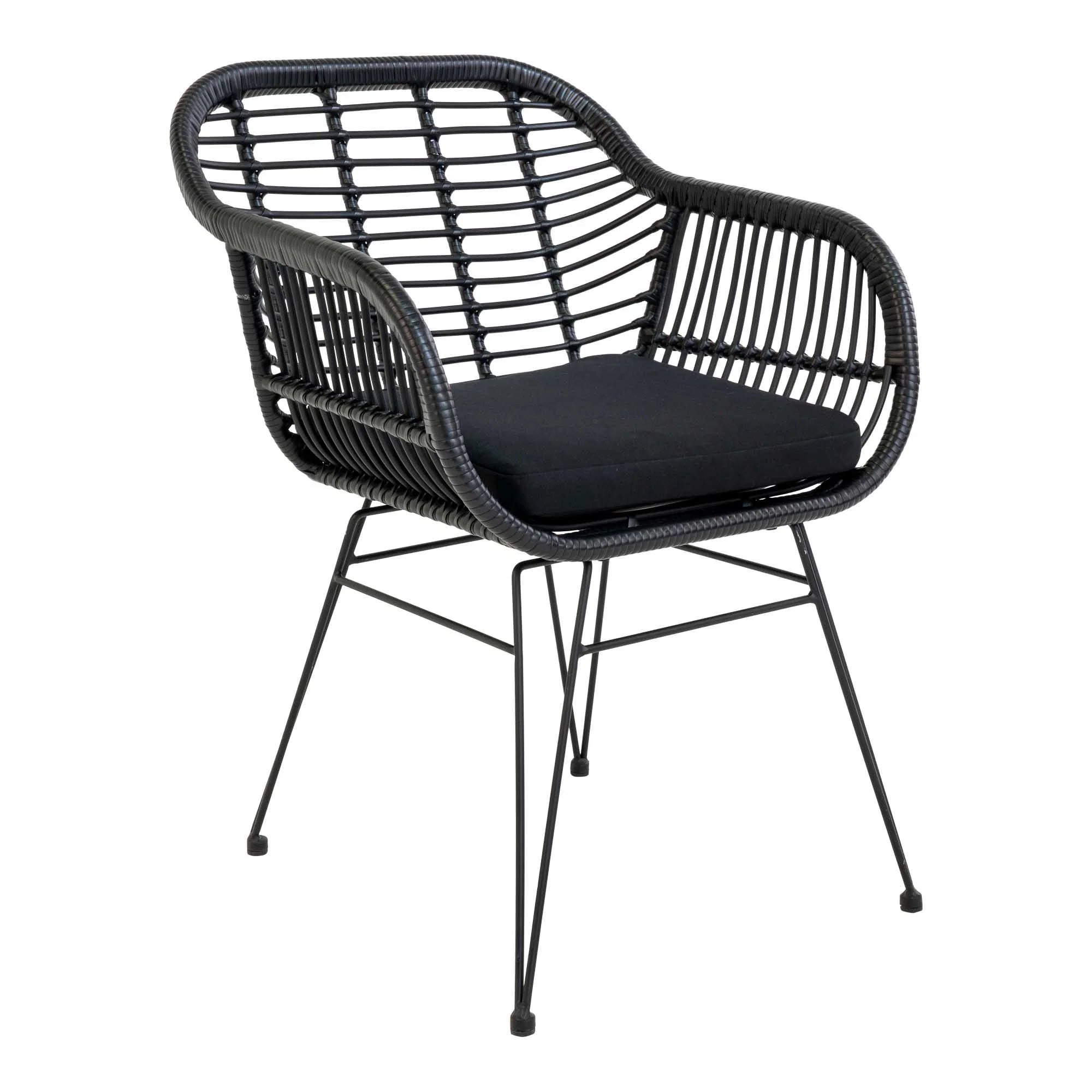 Trieste stol sort i polyrattan fra House Nordic