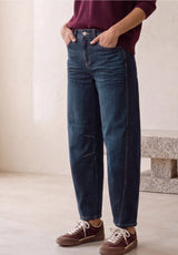 Street One Karlie Barrel Jeans 381487 Dark Blue Washed L28