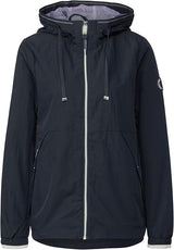Street One Modern Windbreaker 201910 i Gravity Blue med hætte, refleksdetaljer og lukbare lommer