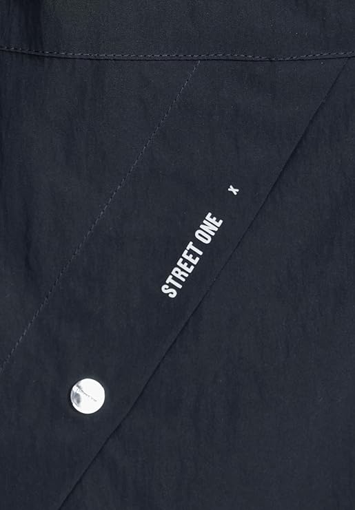 Street One Modern Windbreaker 201910 i Gravity Blue med hætte, refleksdetaljer og lukbare lommer