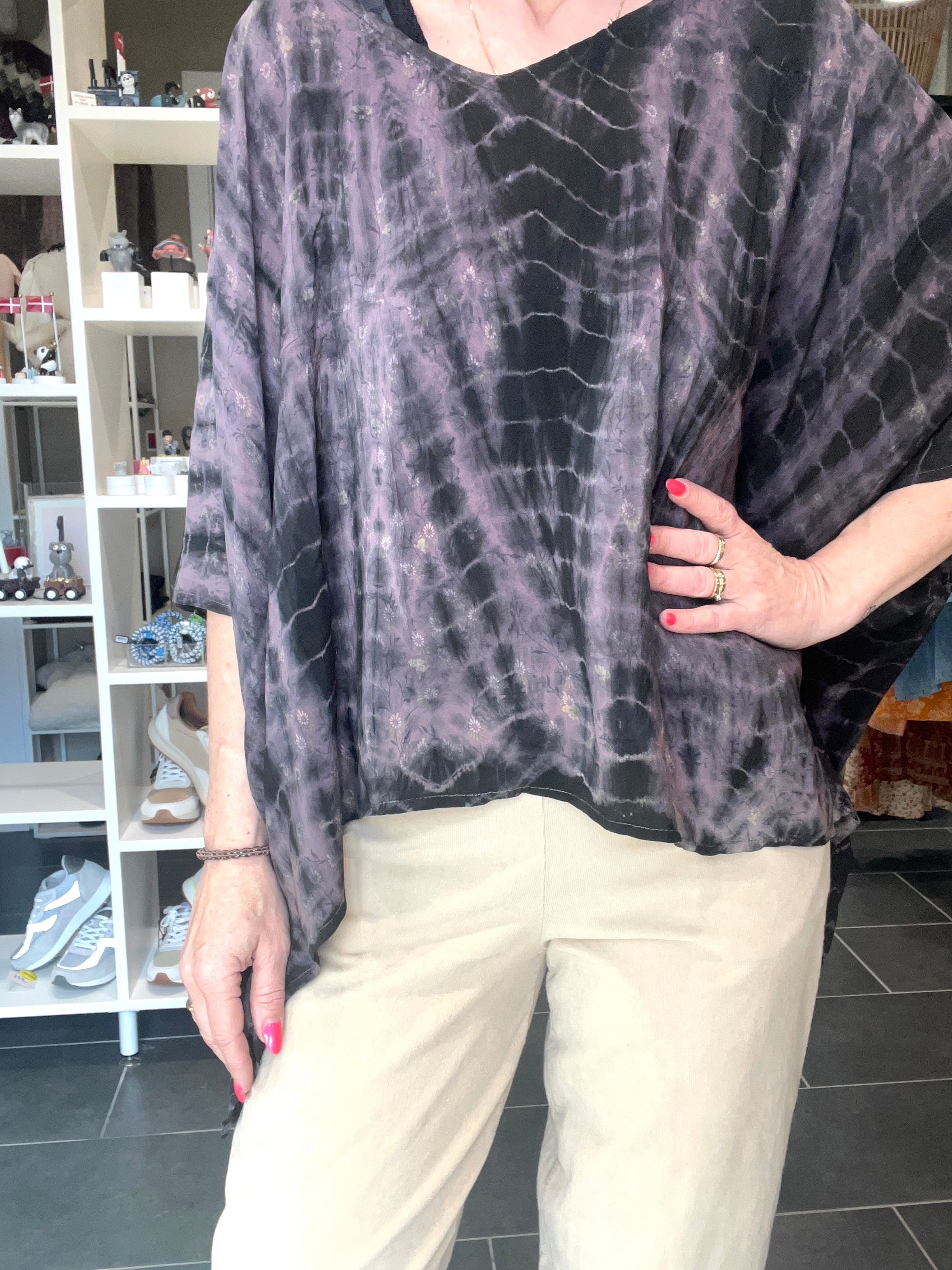 Unika bluse i vintage sari silke fra Cofur Denmark