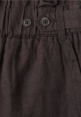 Komfortable shorts med paperbag-talje