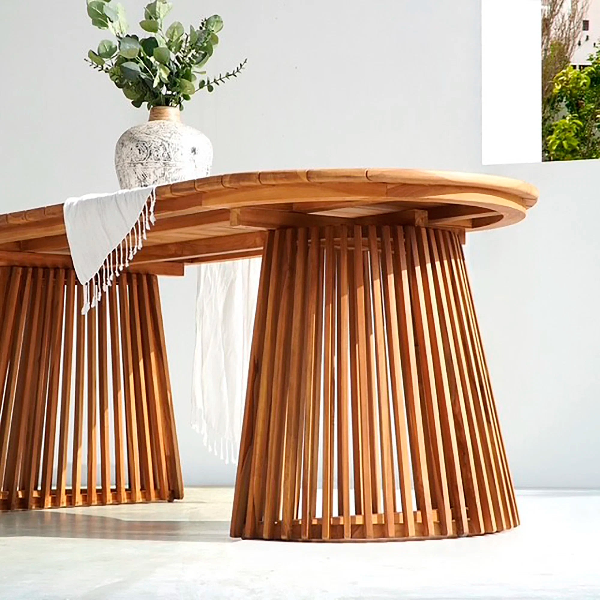 Massivt teak spisebord 90x200 nordisk design