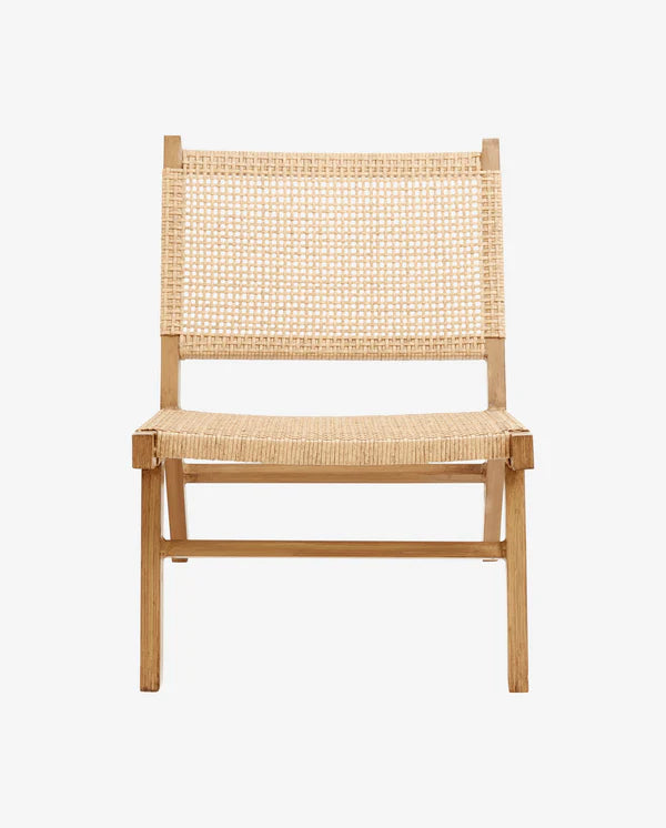 VASAI lounge havestol natur i polyrattan med flet