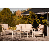 Loungesæt sand natur i rattan look til terrasse