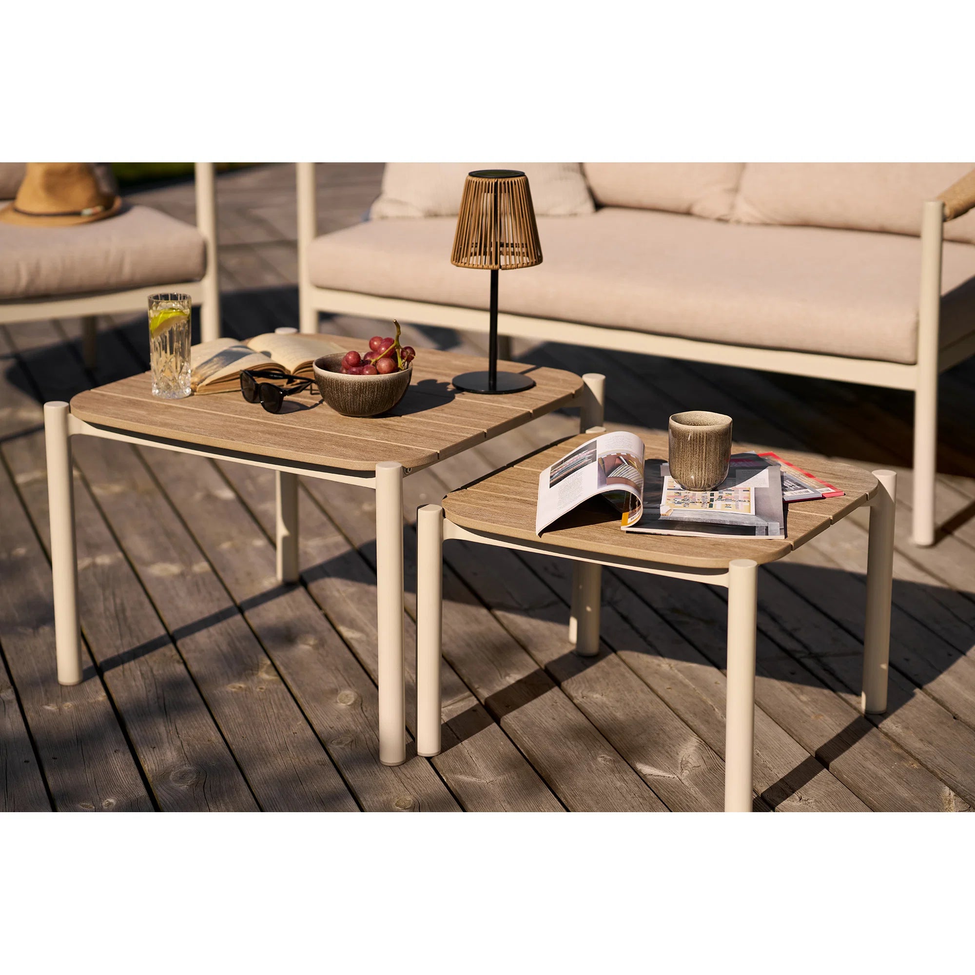 Have loungesæt sand natur med aluminium stel