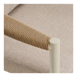 Detalje af rattan look sand natur loungesæt
