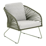 Havemøbler loungesæt grå grøn med hynder