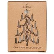 Ib Laursen hvide kertelys i juleæske – 12 stk