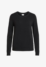 VIRIL O-Neck Black fra VILA med Regular Fit