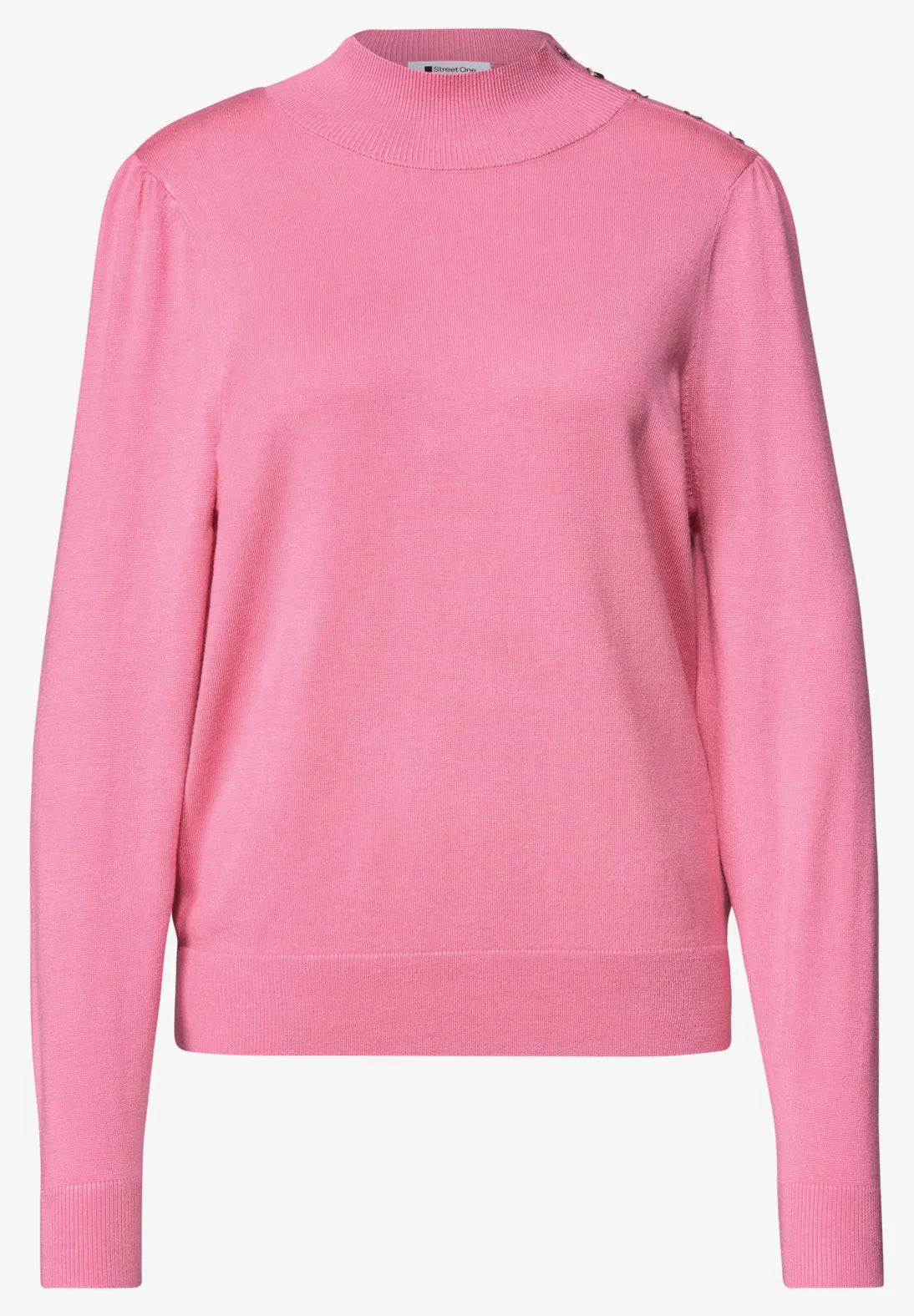 Street One Warm Blush viskosestrik med knapdetaljer