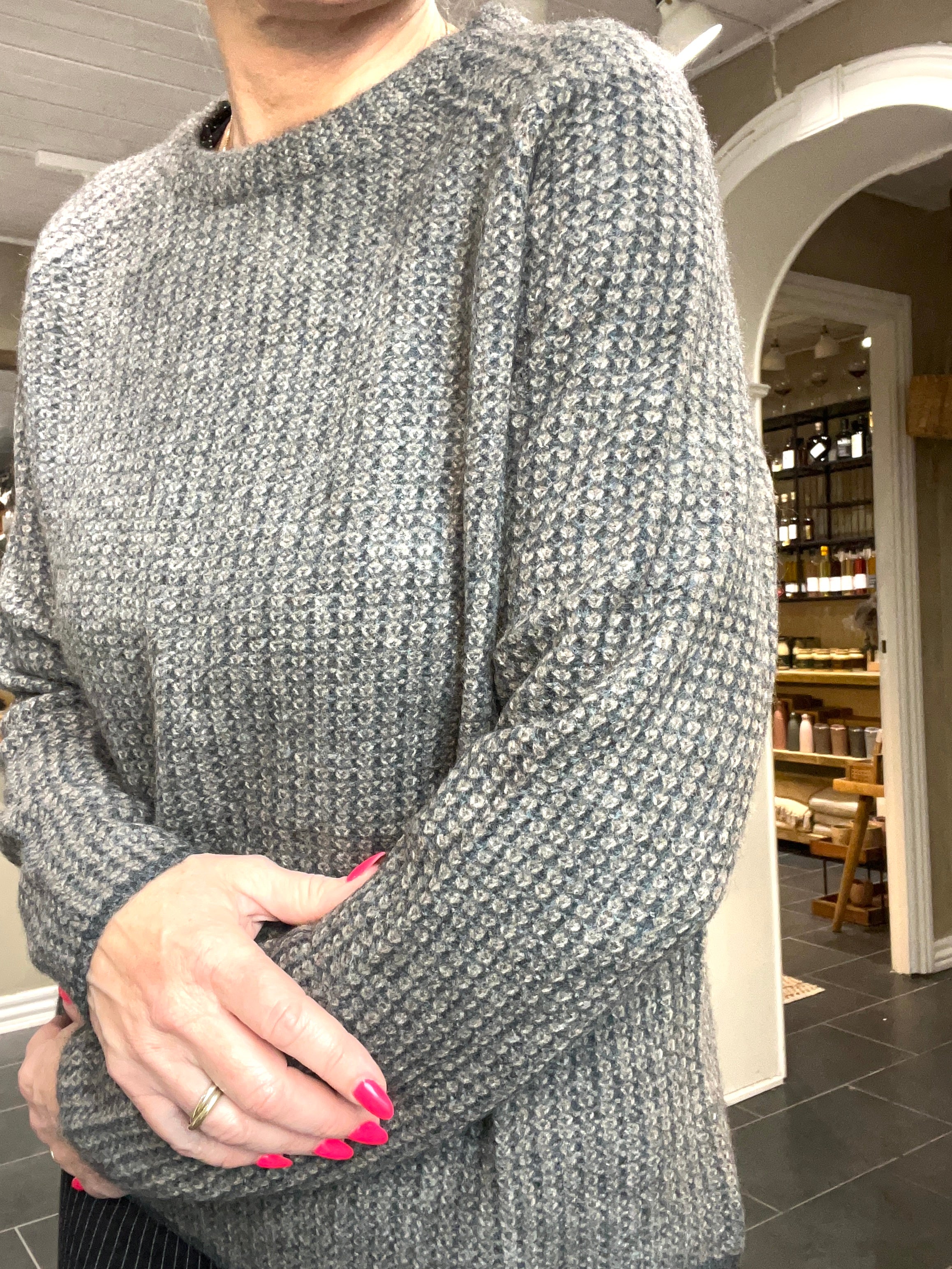 Zita Cold Grey Mansted pullover i 100% yak
