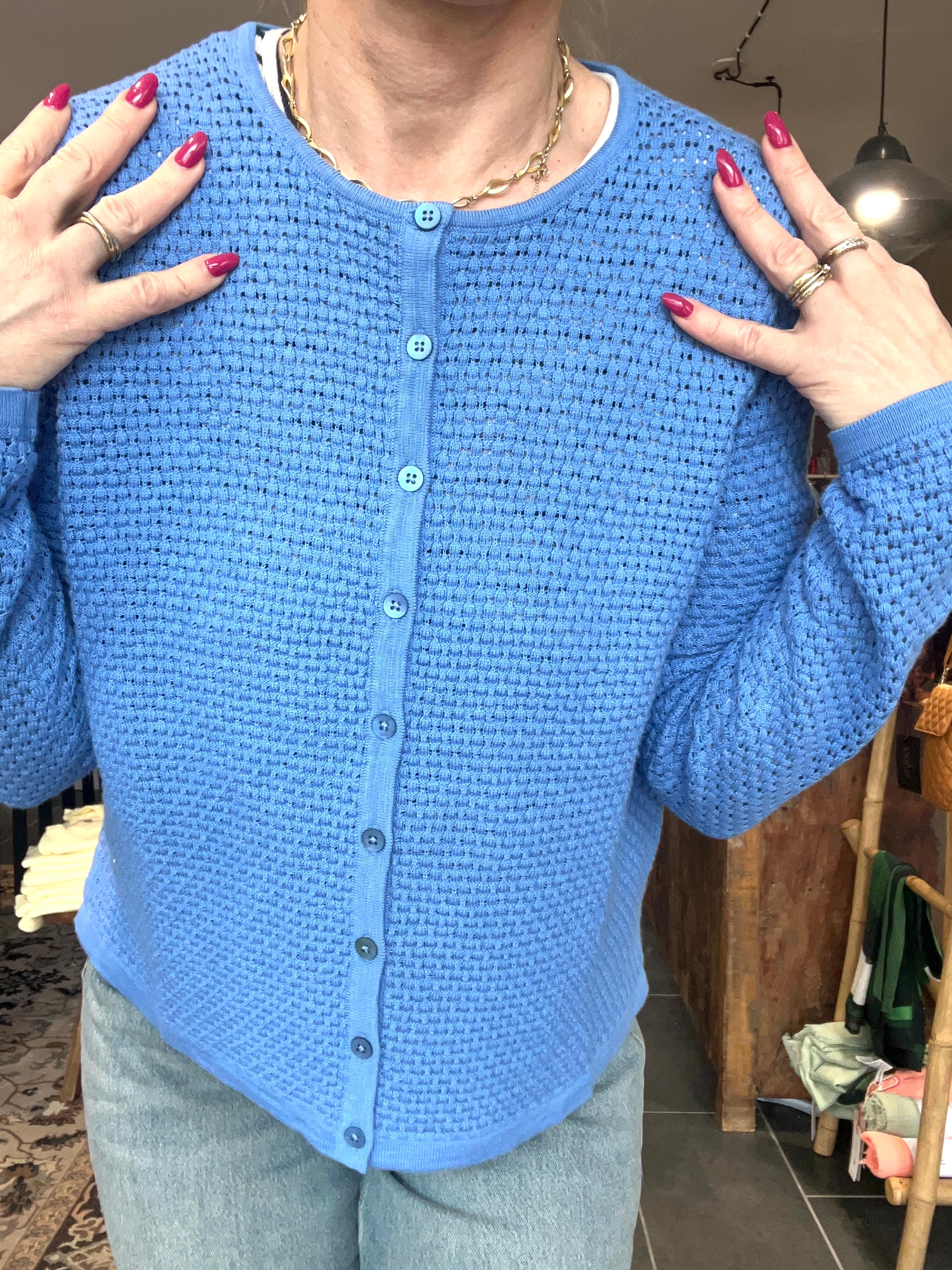 Mansted Weiss cardigan dark sky