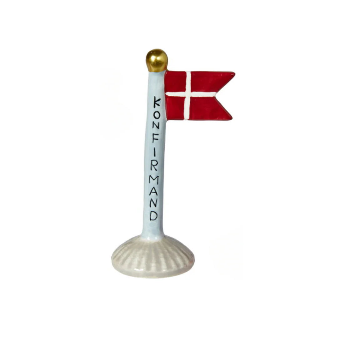 Speedtsberg konfirmationsflag i keramik 14 cm