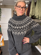 Håndstrikket Balustrik sweater i 100% norsk uld
