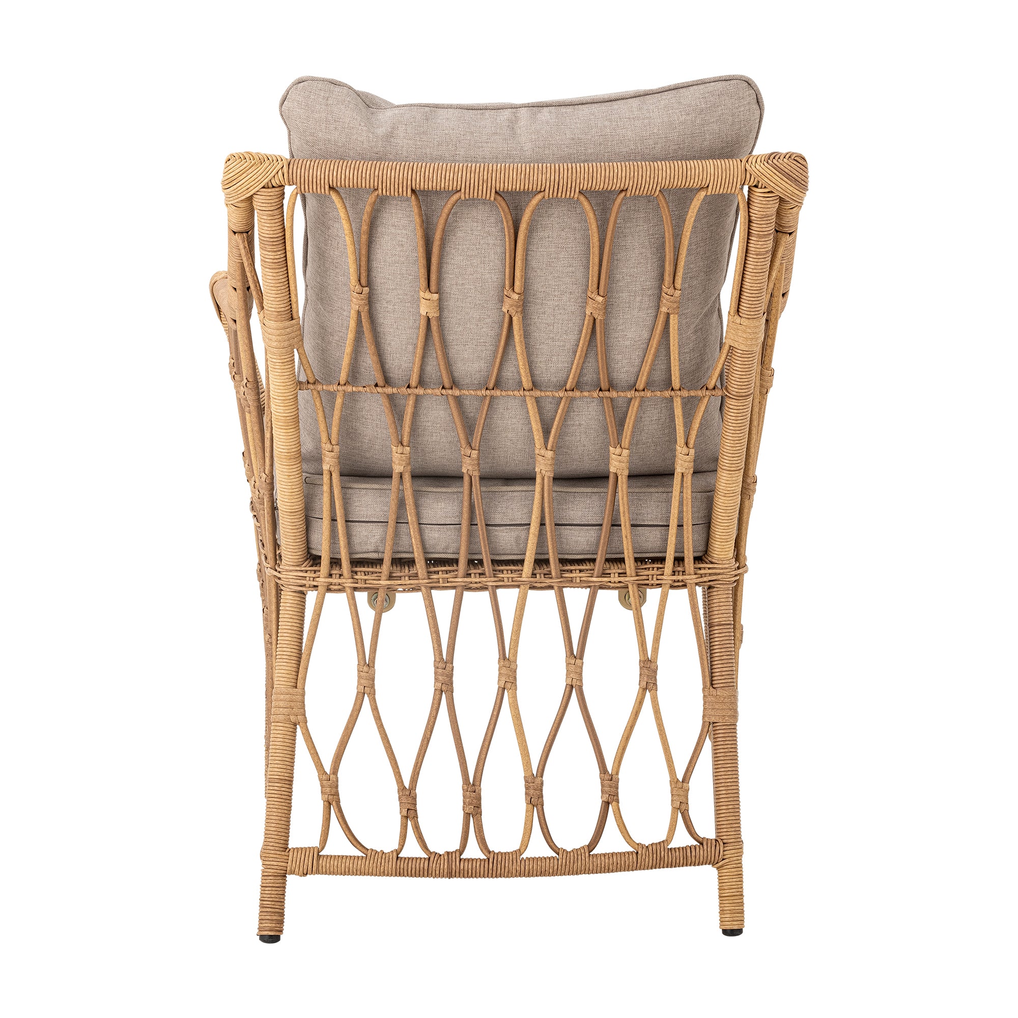 Belluce Loungestol med Taburet – Polyrattan – Natur – inkl. hynder – Bloomingville