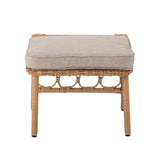 Belluce Loungestol med Taburet – Polyrattan – Natur – inkl. hynder – Bloomingville