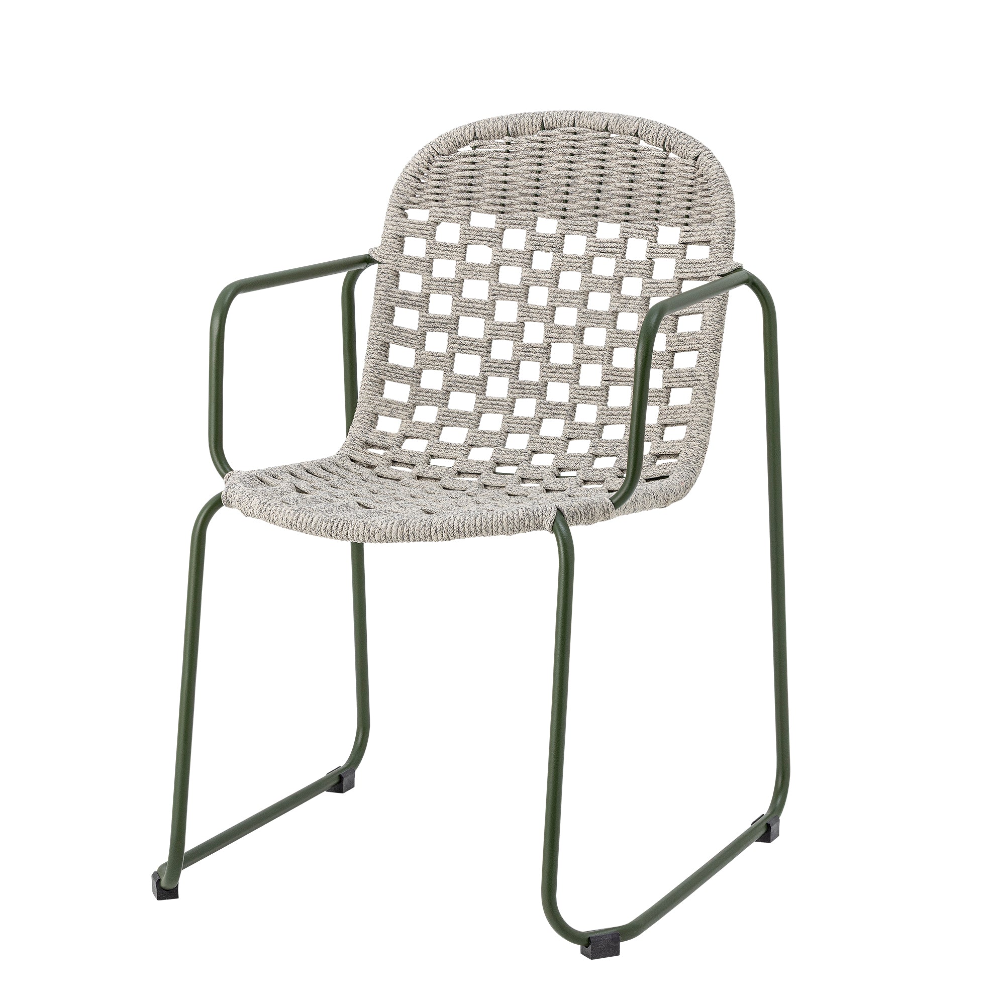 Bloomingville Calana spisebordsstol i grøn med metalstel – 56×82×61 cm