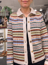 Mansted Light Oat cardigan i 100% merinould