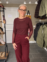 Beverly Barrel Pant 41010 vinrøde bukser fra Black Colour