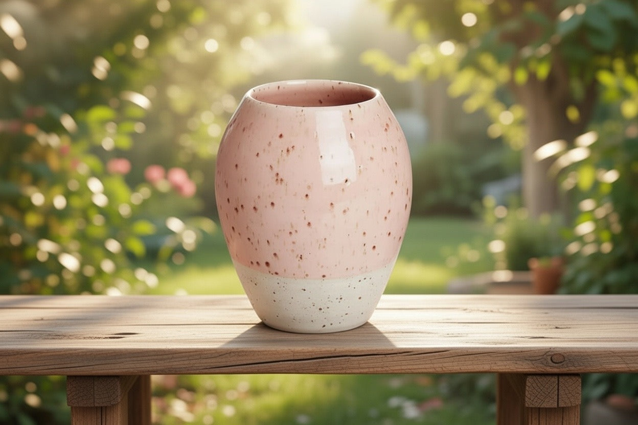 Bryllupsvase i keramik – Pink | Vangs Keramiske Værksted