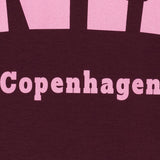 Hibiscus Bordeaux damesweatshirt med trendy oversize look