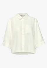 Off white skjorte med afslappet pasform