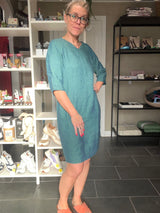 Safa Dress – Figursyet Hørkjole – Emerald Green – GR Nature