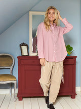 BCMEMPHIS barrel bukser i babyfløjl Pearl fra Black Colour