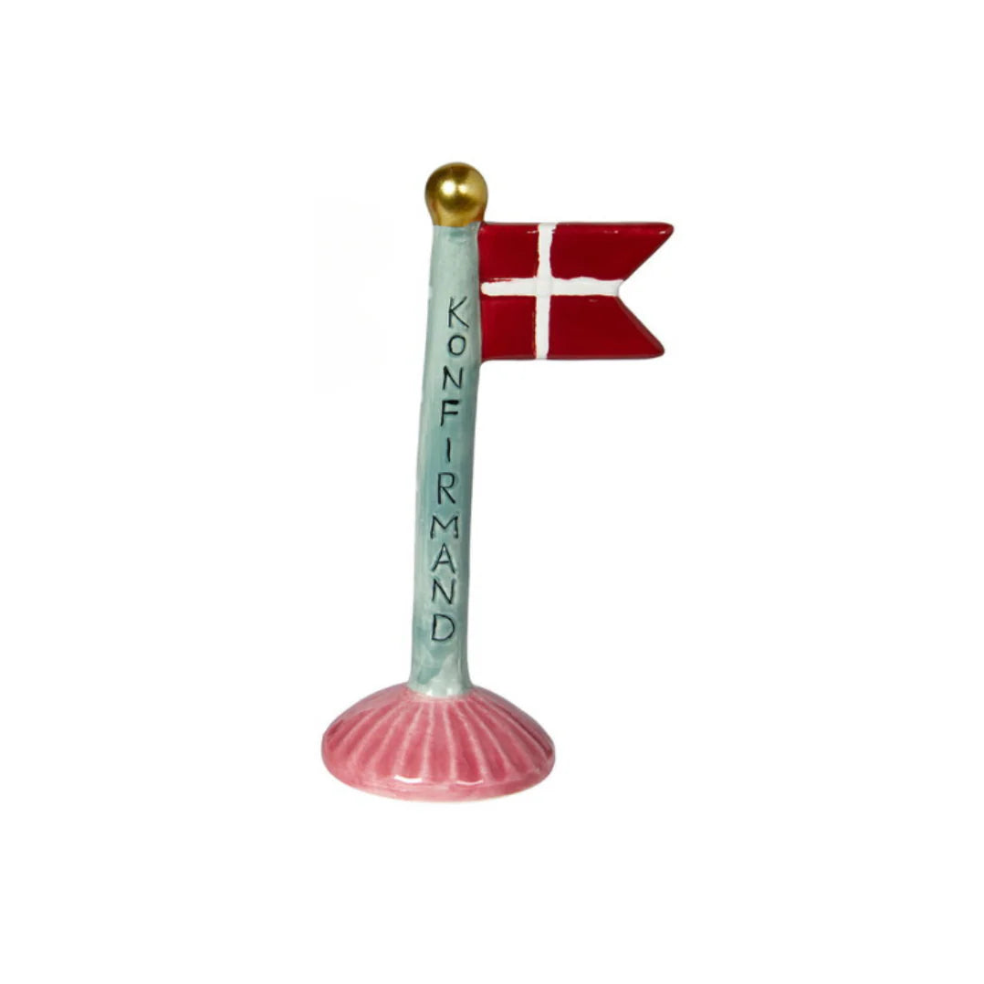 Speedtsberg konfirmationsflag i keramik 14 cm
