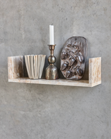 House Doctor HDMarr væghylde i beige marmor med skjulte beslag, 50×14×14 cm