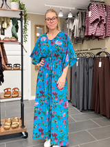 Cofur Lombok Dress S27 – dyb turkis blomstret