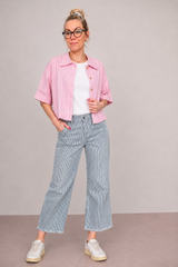 Amalia Straight Leg MW – 380976 – Indigo Stripe – Street One