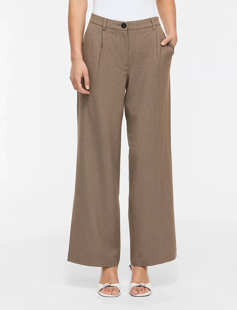 VILA VIKARI Wide Leg Pant 14118692 Falcon Melange