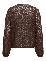 VILA VIALDEIA Coffee Bean Lace Knit top til dame