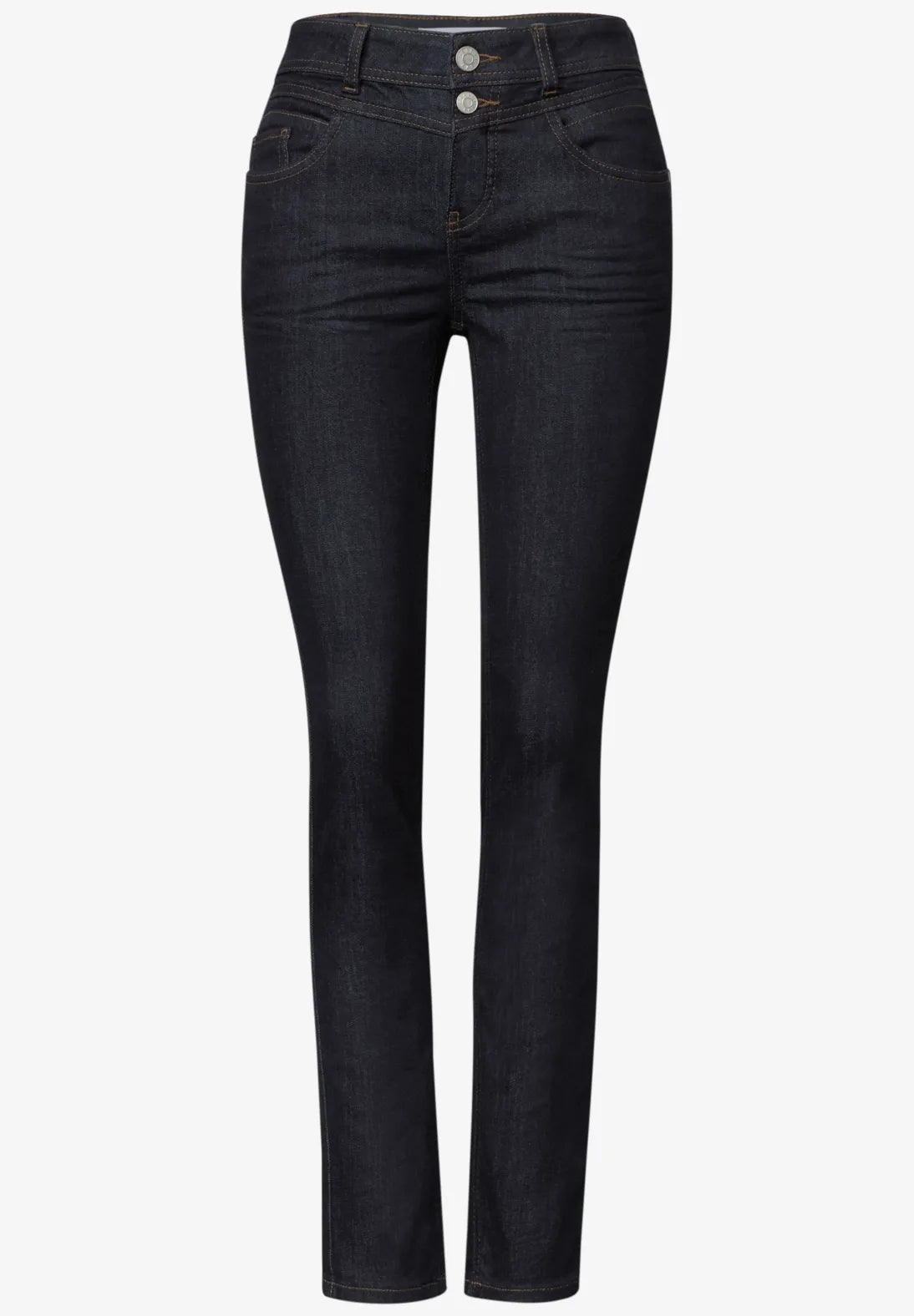 Jane Deep Rinse Washed mørkeblå jeans fra Street One