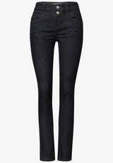 Jane Deep Rinse Washed mørkeblå jeans fra Street One