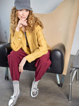 Black Colour Beverly Barrel Pant Wine med cropped ben